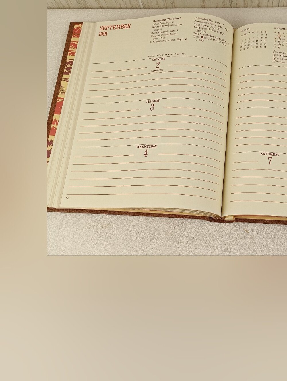 VTG 1991 MCI Appointment Book Journal Calendar Traces Of Adventure Planner. - Picture 5 of 14